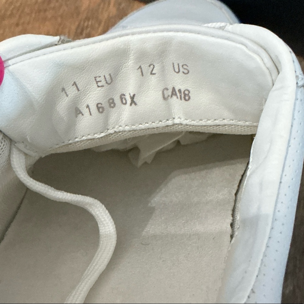 Zegna Sport White Leather Trainers – Blue Stripe – Men’s Size 12 - Picture 2 of 12